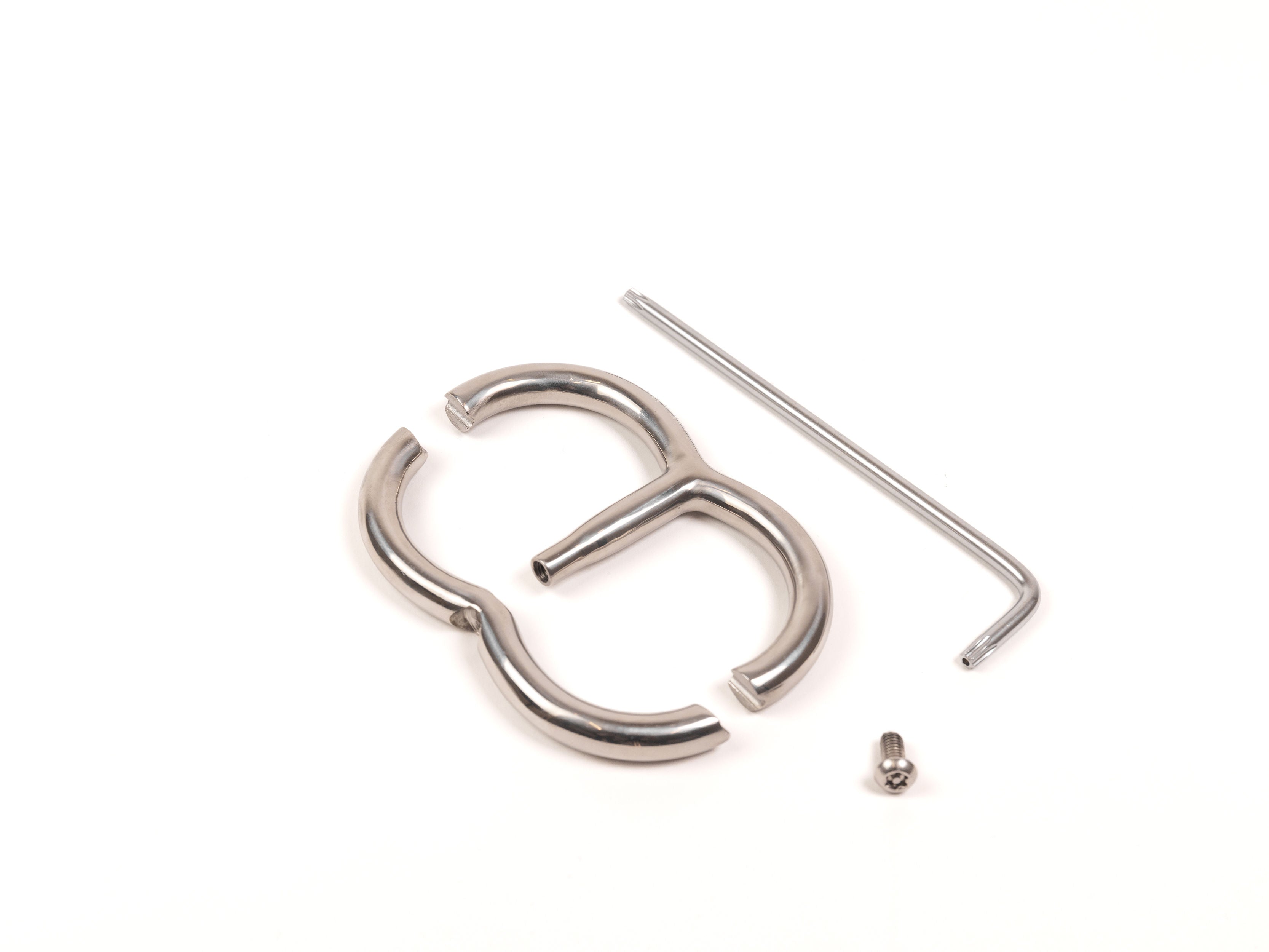 Irish 8 Handcuffs - rigid, stainless steel