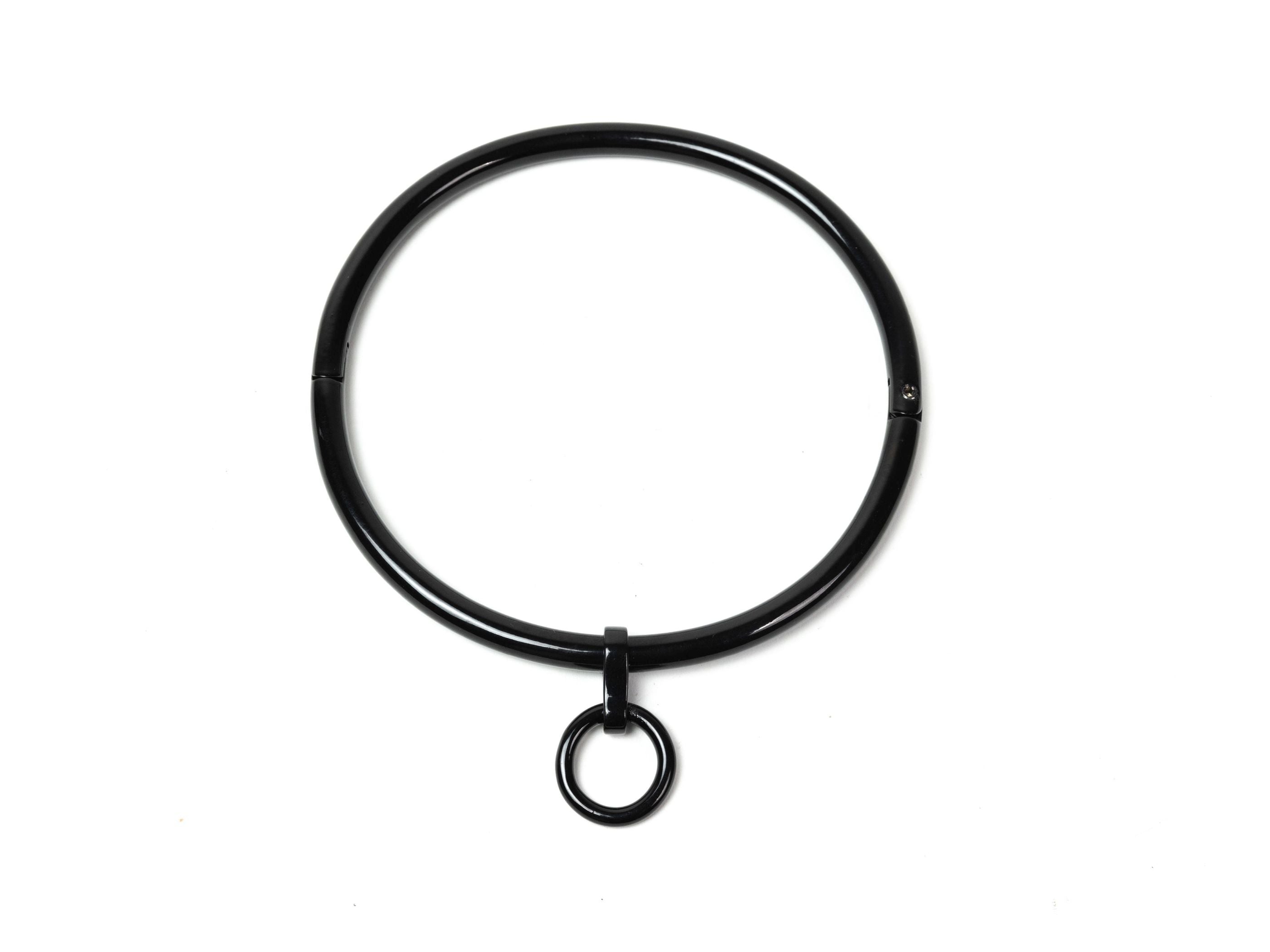 deSade® Round Day Collar - hidden hex lock, O-ring (8mm thick, black)
